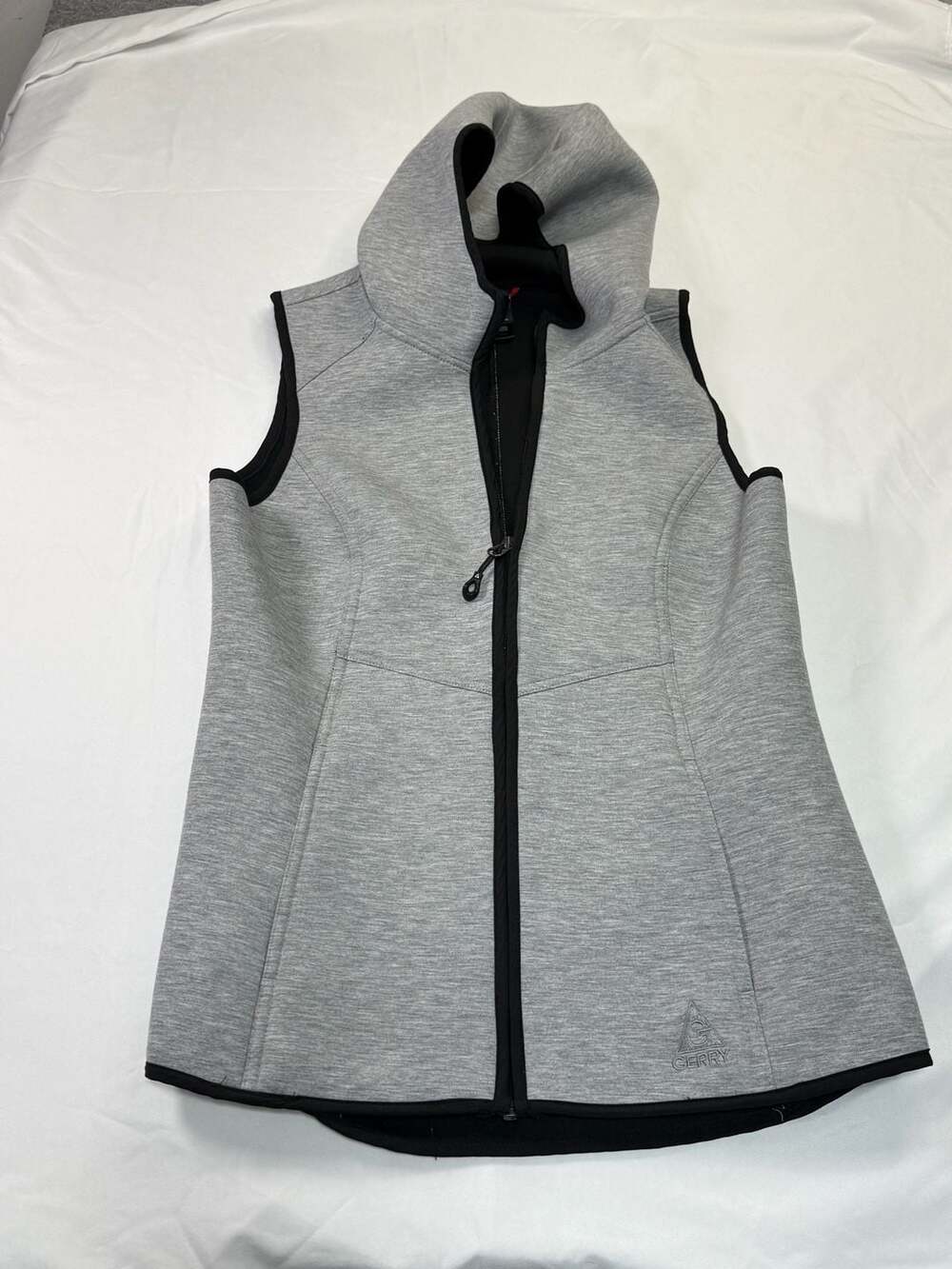 Gerry Women's Scuba Hooded Full Zip Gray Vest Size S
